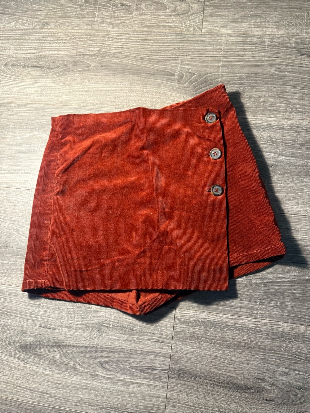 Rust Red Corduroy Skort